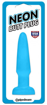 Голубая анальная пробка Butt Plug - 11,4 см.