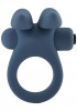 Синее эрекционное виброкольцо Bunny Silicone Cockring With Stimulating Ears