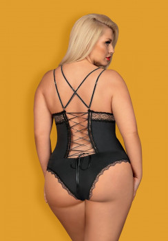 Роскошное женское боди Lolitte с шнуровкой, черный