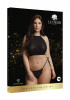 Стильный комплект Festive Rhinestone Top and Thong со стразами, черный