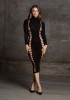 Эффектное длинное платье Carme XI Dress with Turtleneck, черный
