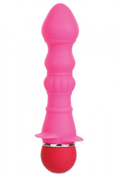 Розовый вибромассажер для анальной стимуляции Purrfect Silicone Anal Vibrator Pink - 12,7 см.