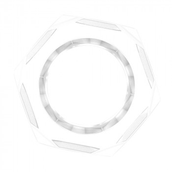 Прозрачное эрекционное кольцо-шестигранник Nust Bolts Cock Ring