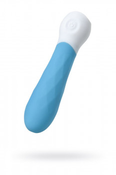 Голубой мини-вибратор S-Hande Mini 3 с рельефом - 11,8 см.