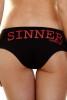 Женские трусики Hustler с надписью Sinner, черный