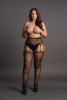 Стрип-панти Crotchless Cut-Out Pantyhose, черный