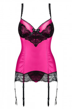 Малиновый корсаж с черным кружевом Roseberry, малиновый