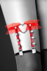 Красная подвязка с сердцем и шипами Garter With Heart, красный