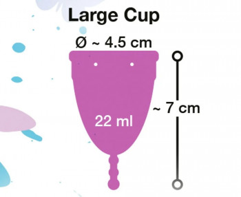 Фиолетовая менструальная чаша Menstrual Cup Large