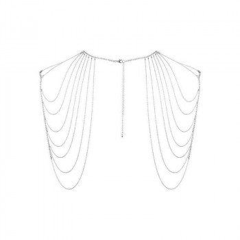 Серебристое украшение на плечи Magnifique Metallic Chain Shoulders & Back Jewelry