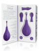 Фиолетовый вибростимулятор Focus Sonic Vibrator с 3 насадками