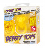 Жёлтая вибронасадка на пенис Beasty Toys Looney Lion