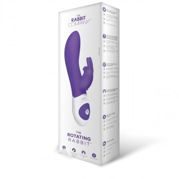 Фиолетовый вибратор-ротатор The Vibrating Rabbit - 22 см.