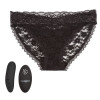 Черные кружевные трусики с вибромассажером Remote Control Panty Set S/M, черный