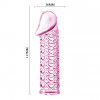 Закрытая розовая насадка-фаллос Penis sleeve - 11,7 см.