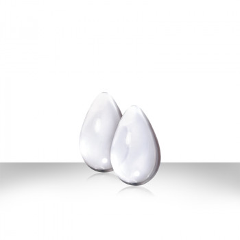 Большие прозрачные стеклянные вагинальные шарики Crystal Kegel Eggs