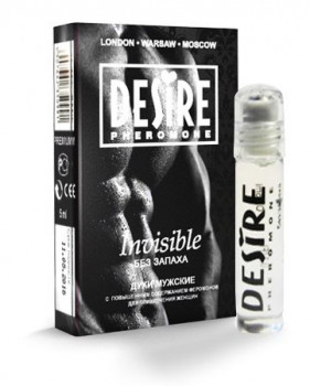Мужские духи с феромонами Desire Invisible без запаха - 5 мл.