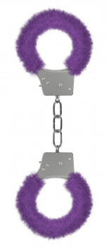 Пушистые фиолетовые наручники Ouch! Purple