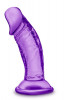 Фиолетовый фаллоимитатор на присоске Sweet N Small 4Inch Dildo - 11,4 см.