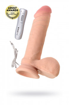 Реалистичный вибратор Toyfa RealStick Elite Vibro - 20 см.