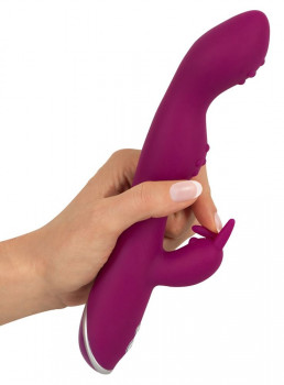 Фиолетовый вибратор A & G-Spot Rabbit Vibrator для стимуляции зон G и A - 23,6 см.