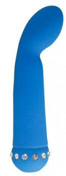 Голубой вибратор Sparkle Succubi Bliss G Vibe - 14,2 см.