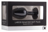 Черная анальная пробка с прозрачным кристаллом Diamond Butt Plug - 7,3 см.