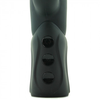 Чёрный хай-тек вибромассажер iVibe Select iRabbit - 26 см.