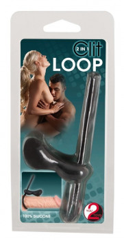 Эрекционное лассо с клиторальным стимулятором Clit Loop 2 in 1