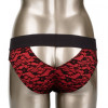 Красно-черные страпон-трусики Pegging Panty Set - размер S-M, красный с черным