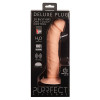 Телесный вибратор на присоске Purrfect Silicone One Touch - 20,5 см.