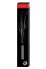Черная кожаная плеть с металлической рукоятью Leather Whip Metal - 50 см.