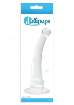 Гладкий прозрачный анальный стимулятор Jollipops - 15,2 см.