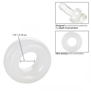 Прозрачное гладкое эрекционное кольцо Stopper Ring