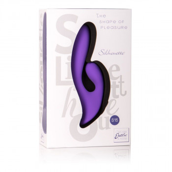 Двойной фиолетовый вибратор Silhouette S15 - 20 см.