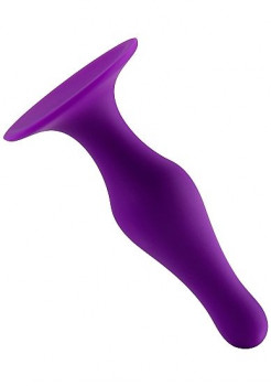 Фиолетовая анальная пробка Butt Plug with Suction Cup Small