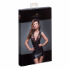 Эротическое мини-платье с кружевом Powerwetlook minidress with lace cleavage, черный