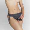 Серые трусики для фиксации насадок Strap-on-me Harness Lingerie Unique, серый