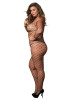 Комбинезон-сетка Off The Shoulder Bodystocking, черный