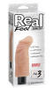 Реалистичный вибромассажер Real Feel Lifelike Toyz №3 с загнутой головкой - 15,2 см.