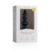 Чёрная фигурная анальная ёлочка Beaded Cone - 13,5 см.
