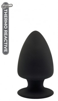 Черная анальная пробка Premium Silicone Plug S - 9 см.