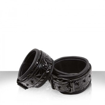Черные соединенные цепью наручники Sinful Wrist Cuffs
