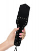 Чёрная шлёпалка с клёпками Fantasy Love Paddle - 30 см.