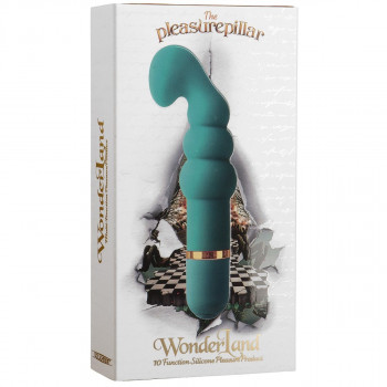 Зеленый G-Spot вибромассажер Pleasurepillar - 14 см.