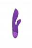 Фиолетовый вибромассажер-кролик Aura Dual Lover - 20,25 см.