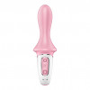 Розовый вибромассажер Air Pump Booty 5+ - 18,1 см.