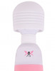 Бело-розовый, работающий от сети вибромассажёр Pixey Wand Mini Pink Edition - 25 см.