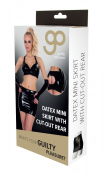 Мини-юбка с окошком сзади Datex Mini Skirt with Cut-out Rear, черный