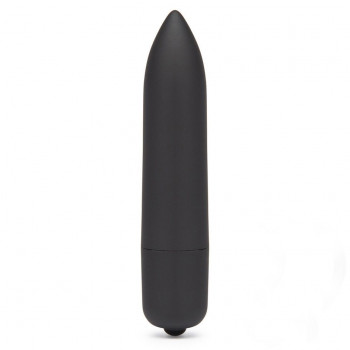 Черная вибропуля X-Basic Bullet Long One Speed - 9 см.